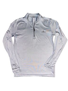 Habit ~ Men's Grey Quarter-Zip Sweatshirt Pull-over Lightweight Gorpcore Sz Sm